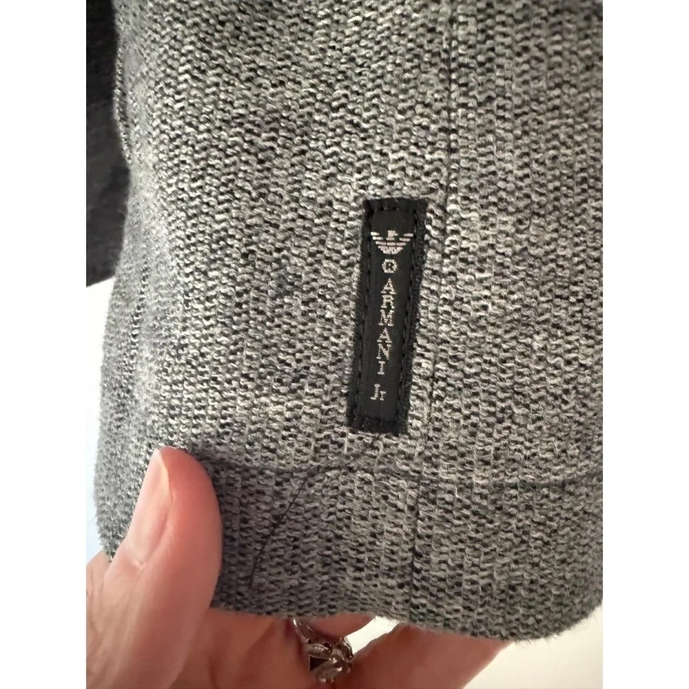 Armani Junior Boys Blazer Coat size 10 Grey Black Classic Elbow Patches Designer